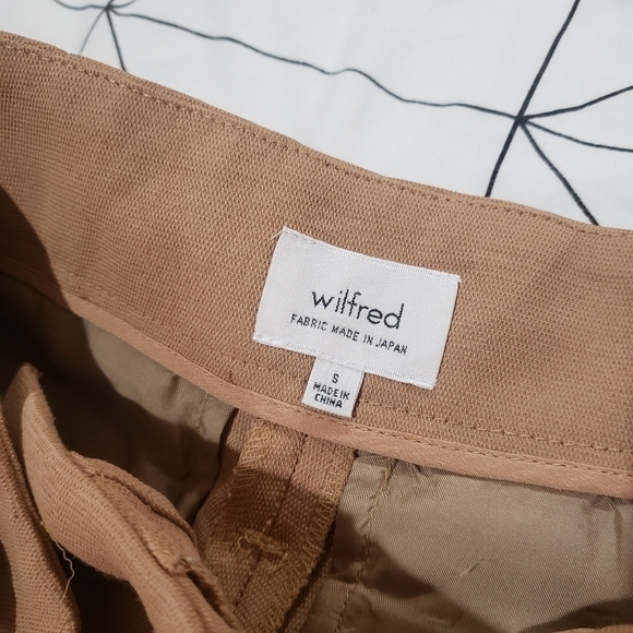 Aritzia Wilfred Delacour Pant High-Rise Belted Trouser in Brown Size Small - Picture 4 of 15